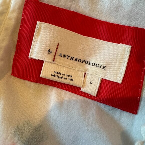 Anthropologie Boho Embroidered Cotton Midi Dress Sleeveless Festival Peasant L - Picture 8 of 11